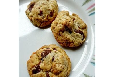 Stephanie Distler's Simple Recipes: Browned butter chocolate chip and pretzel cookies