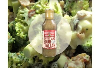 Creamy Broccoli Salad Featuring Village Eatinghouse's Sweet & Sour Italian Dressing