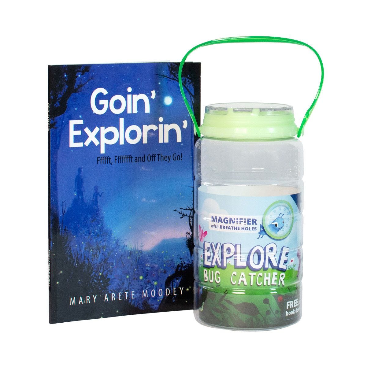 Goin Explorin book and Explorer Bug Catcher