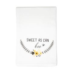 100% Cotton Tea Towel- Sweet as Can Bee- Case of 4