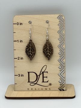 Leaf Wooden Earrings