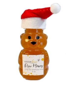 Christmas Honey Bear filled with 100% Raw Honey
