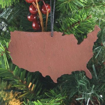 United States Slate Christmas Ornament - Case of 10