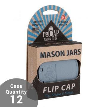 reCAP® Mason Jars | Flip Lid | PACKAGED | Case of 12
