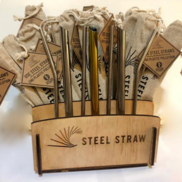 Merchandising Display for Steel Straws Only