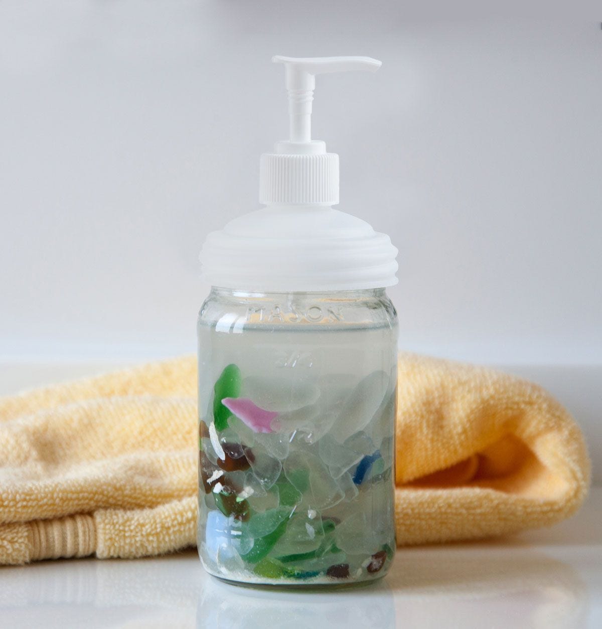 DIY Antibacterial Hand Soap in a Mason jar how to.