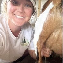 Milking goats in the PA Wilds story.