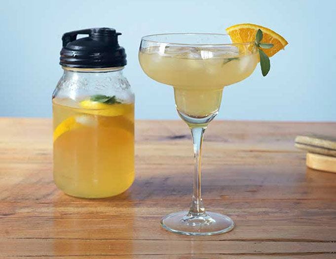 Sage Infused Whiskey Lemonade recipe.