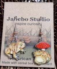 American Toad Jabebo Earrings