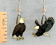 Bald Eagle Jabebo Earrings