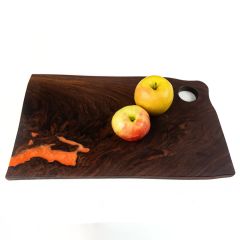 Crotch Freeform Walnut Cutting Board with Orange accent