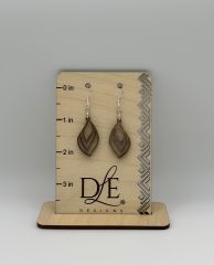 Wavy Wooden Earrings