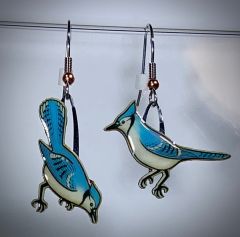 Blue Jay Jabebo Earrings