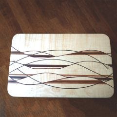 Maple Cutting Board with Woven Accents