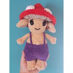 Mushroom Elf (crochet plushie)