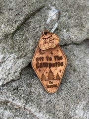 Personalized Off To The Campsite Keychain