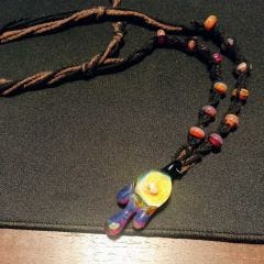 Wrapped Opal Drip Pendant