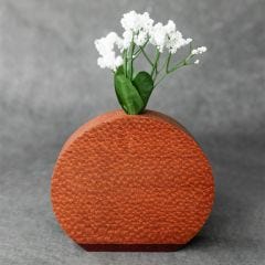 Australian Lacewood vase with Red Padouk accent base