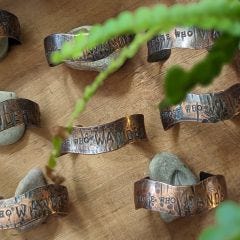 Bark Texture PA Wilds Branded Copper Cuff