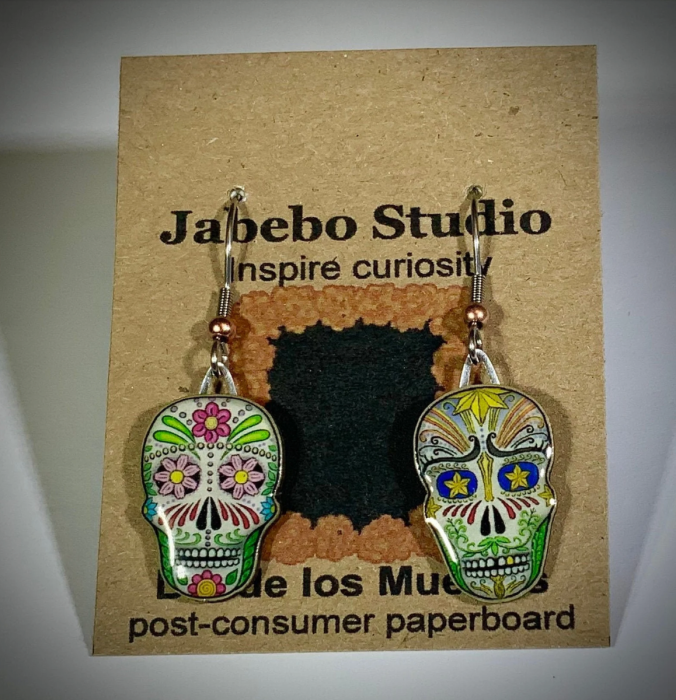 Dia de los muertos earrings clearance