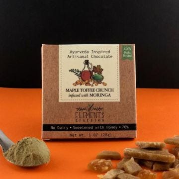 Maple Toffee Crunch with Moringa Infusion Artisan Chocolate - Case of 10