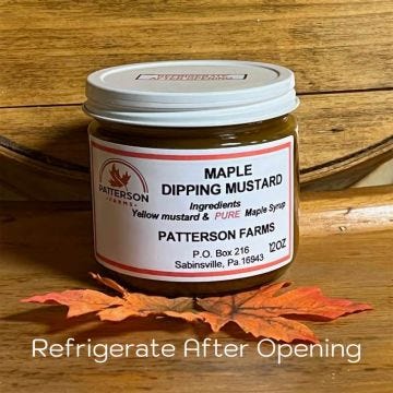 Maple Dipping Mustard, Unit or Case of 12