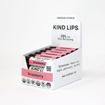 Strawberry, Organic Lip Balm, 12 Tube Display Box