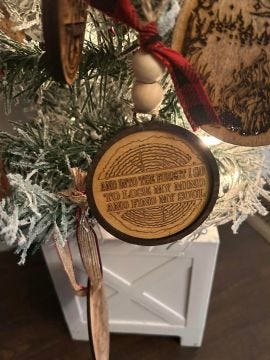 And Into The Forest I Go Engraved Ornament