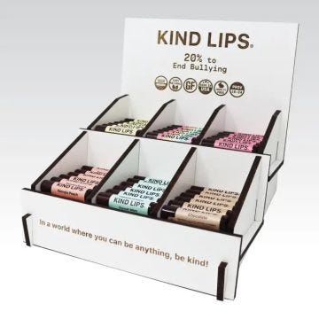 Lip Balm Starter Pack, Wholesale Counter Display Be Kind Box (72 Tubes)