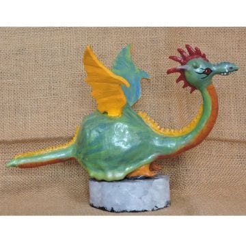 Handpainted Sculpted Gourd Dragon