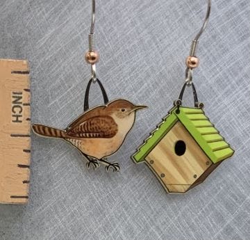 House Wren Jabebo Earrings