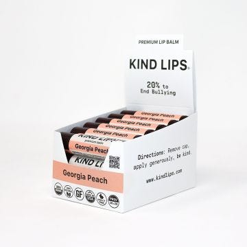 Georgia Peach, Organic Lip Balm, 12 Tube Display