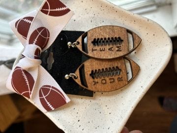 Personalized Football Earrings