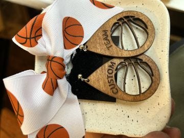Personalized Basketball Earrings