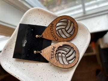 Personalized Volleyball Earrings
