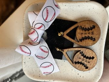 Personalized Baseball/Softball Earrings