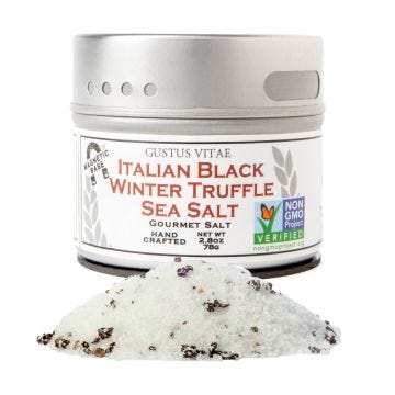 Italian Black Truffle Sea Salt - Case of 8