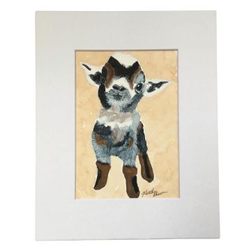 Handpainted Watercolor Baby Goat