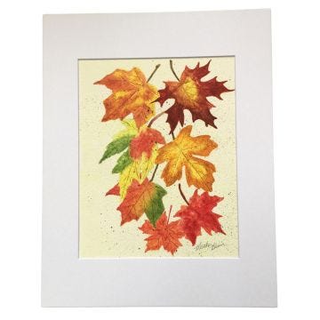 Handpainted Watercolor Fall Leaves