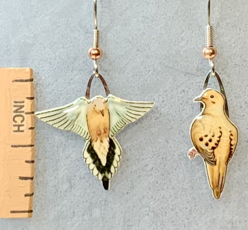 Mourning Dove Jabebo Earrings