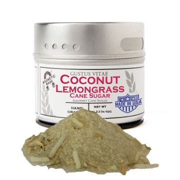 Coconut Lemongrass Cane Sugar - Case of 8