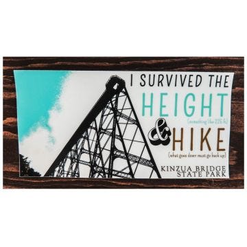 Height and Hike Bumper Sticker
