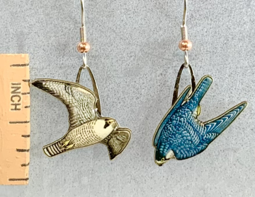 Peregrine Falcon Jabebo Earrings