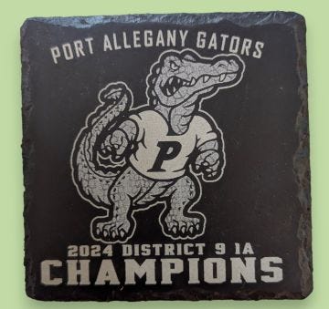 Port Allegany Gators Slate Coaster