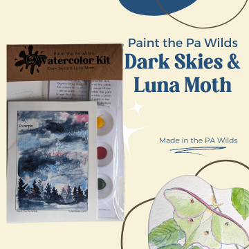 Dark Skies & Luna Moth Paint the PA Wilds Watercolor Kit, Case of 6