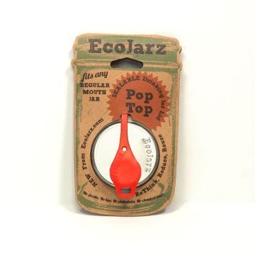 PopTop Sealable Drinking Jar Lid- of 10