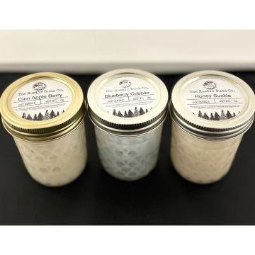 Hand-Poured Soy Candle, 8 oz Mason Jar
