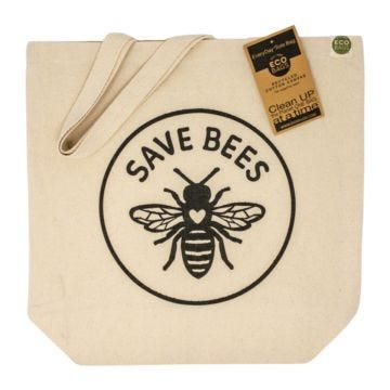 Save Bees Recycled Cotton Canvas Eco Bag- Case of 6