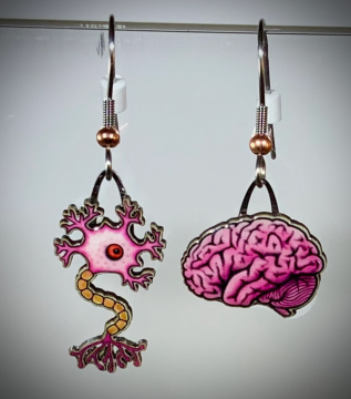 Neuron and Brain Jabebo Earrings