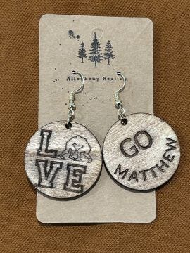 Personalized Wrestling Earrings